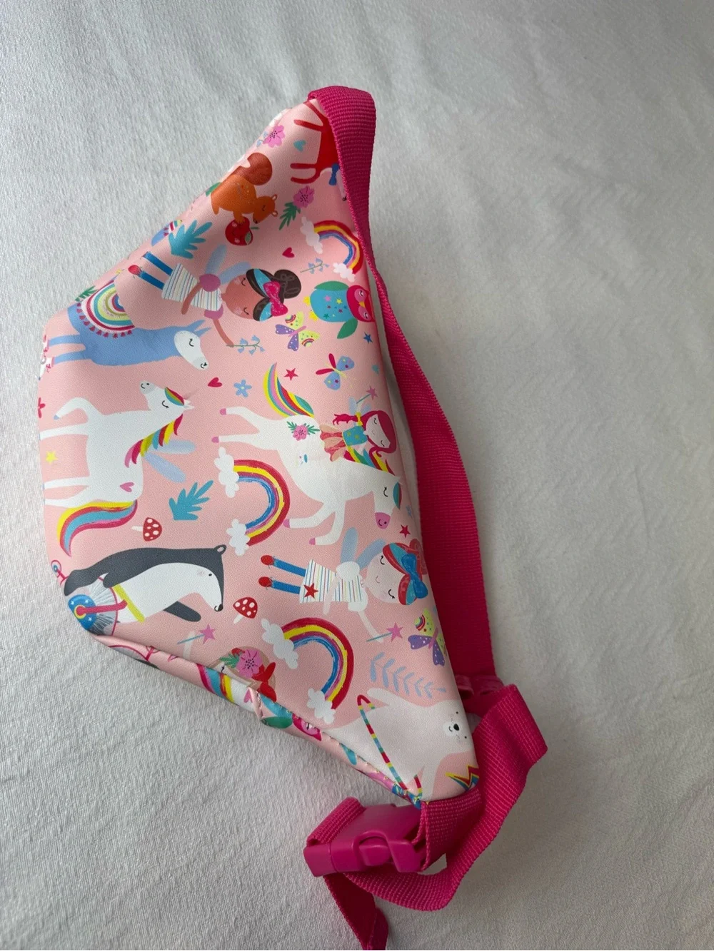 Kids Unicorn Rainbow Fanny Pack - Pink Floss and Rock.
